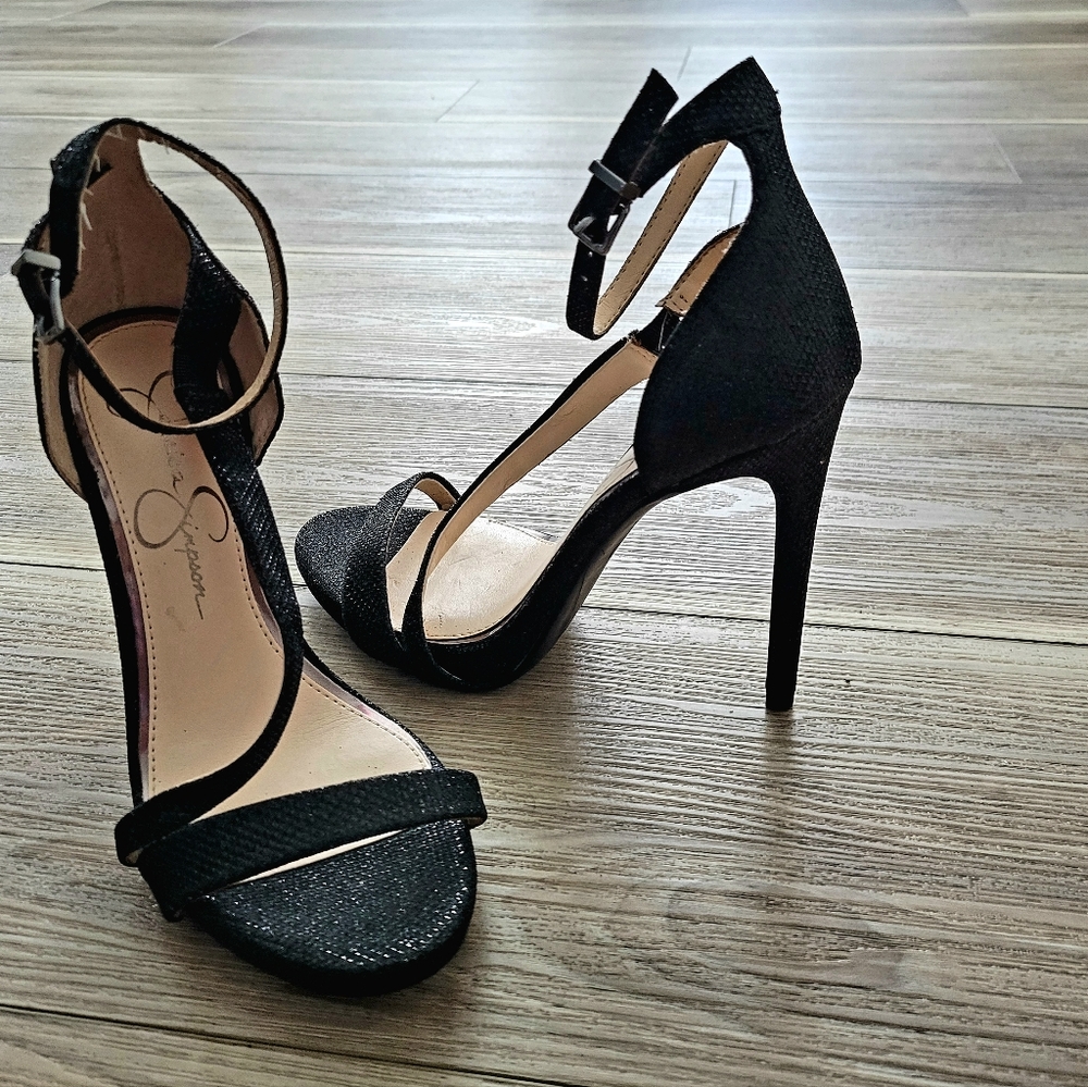 Black Open Heel Shoes